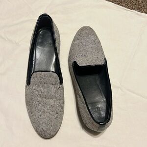 Stuart Weitzman fabric woven flats.